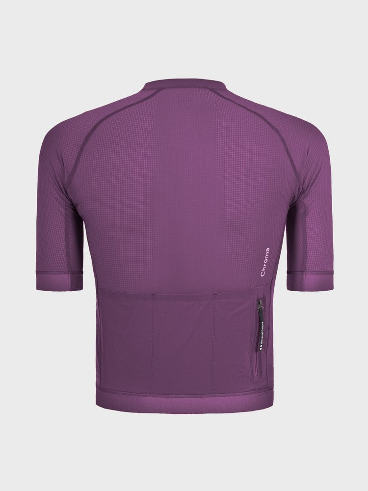 Universal Colours Chroma サイクリングジャージ ベリーパープル | 超軽量フランス織りナイロンでパフォーマンス向上