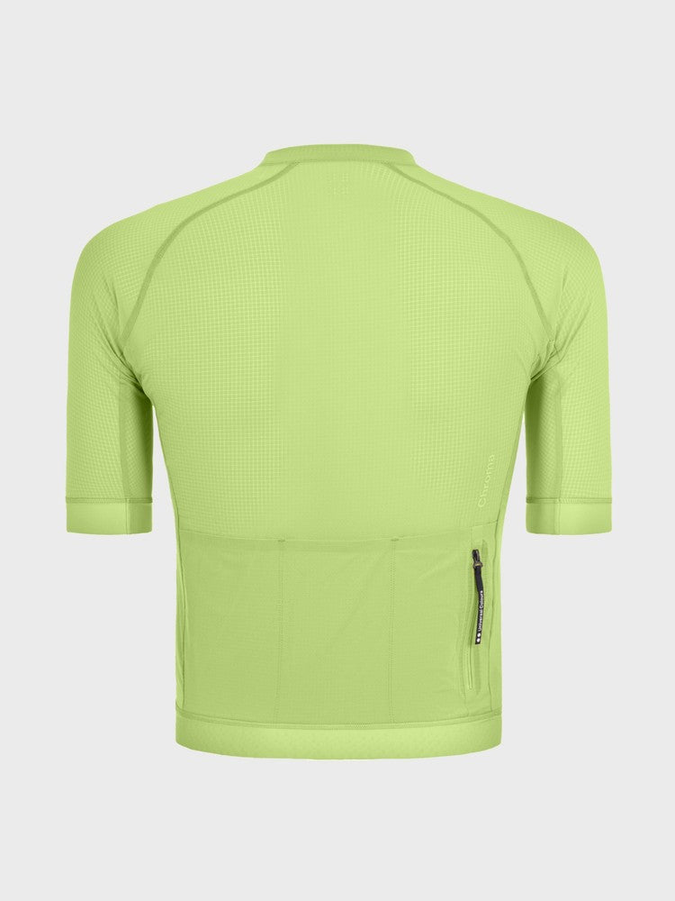 Universal Colours Chroma サイクリングジャージ ブライト・ライム | 超軽量フランス織りナイロンでパフォーマンス向上