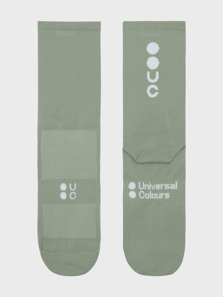 Universal Colours Mono Summer Sage Grey サイクル ソックス | GEARED