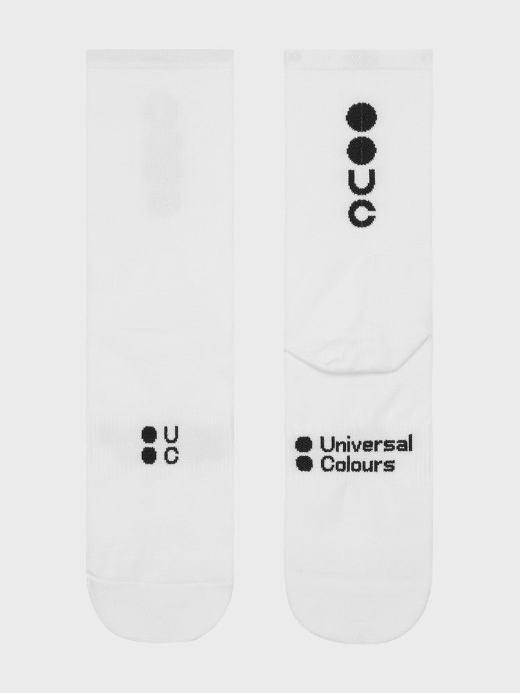 Universal Colours Mono Summer White サイクル ソックス | GEARED