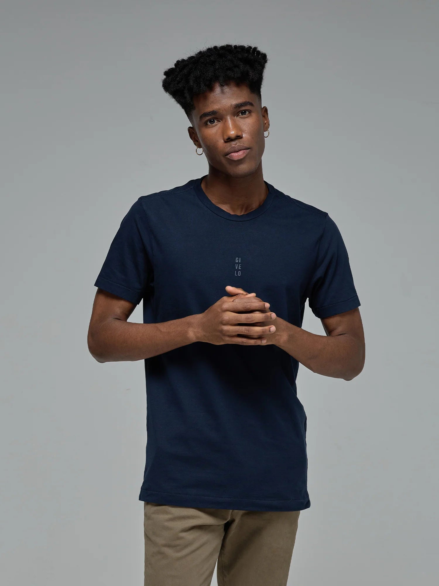 Givelo G-Pique Tee Navy メンズ Tシャツ | GEARED